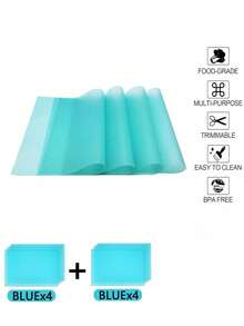 4pcs/8pcs Washable, Waterproof, Oil-Resistant Refrigerator Mats, Suitable For Fridge Shelves, Freezer, Cabinet Drawers, Home Kitchen Organization - Multicolor - View 17