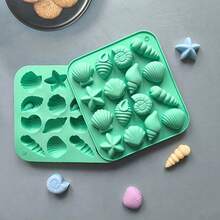 16 Cavity Shell Chocolate Silicone Starfish Mold Ocean Animal Shaped Candy Pudding Cake Decoration Mold - Conch Mold - View 4
