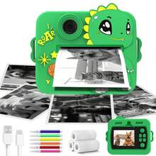3-12 Years Old Children Instant Print Camera, 1080P HD Digital Camera, Comes With 3 Rolls Of Printing Paper And 6 Color Pens, Perfect Gift For Boys And Girls Birthday, Christmas, Halloween, Easter - Multicolor - View 3