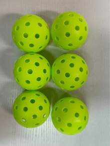 6pcs/12pcs X-ACE PRO 40-Hole 74mm One-Piece Molded Professional Pickleball, Competition Ball - Green - View 10
