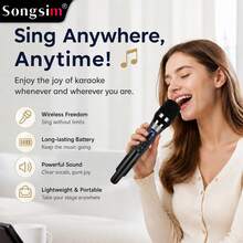 Songsim Professional All-In-One Singing Sound Card Microphone, Peralatan Mikrofon Lengkap untuk Live Streaming/Rekaman, Mendukung Pengiring Bluetooth/Pemantauan Real-Time, Kontrol Reverb/Pengaturan Volume/Simulasi Adegan yang Nyaman, Dilengkapi dengan Adaptor Lightning, Kompatibel dengan Antarmuka Ponsel Type-C/Lightning, Cocok untuk Live Streaming, Karaoke, Streaming, Hiburan - View 3