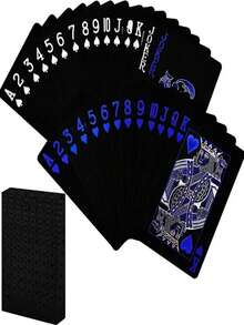 1 Set Creative Personalized Poker Cards PVC Plastic Waterproof Magic Playing Cards Black Matte Tabletop Game Cards - Multicolor - View 6