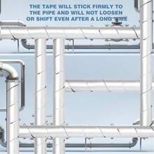 Outdoor Pipe Insulation Tape, Winter Cold Water Pipe Self-Adhesive Aluminum Foil - A - View 5