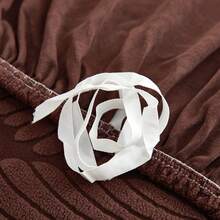 1pc Woven Skirt Style Sofa Cover, Fully Wrapped Dust-Proof Sofa Cover, High Elasticity, Strong Tensile Strength, No Deformation, Washable And Machine Washable Without Fading, Moisture Absorbing And Breathable, Suitable For All Seasons - Coffee - View 7