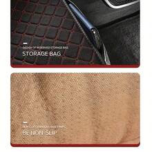 Diamond Mesh Car Center Console Armrest Pad, Linen Material, 4 Colors Available, Prevent Pet Scratches On Interior, Car Interior Modification - Multicolor - View 3