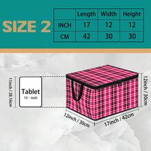 Thickened Storage Bag, Foldable Clothing & Bedding Organizer, Dorm Essential, Suitable For Blankets, Quilts, Wardrobe, Underbed & Dorm Storage, Ideal For Moving, Laundry & Space-Saving Room Organization, Multiple Premium Digital Print Patterns - Multi-color - View 23