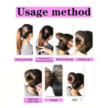 Mesh Bun Hair Scrunchie, Elastic Knit Fabric, Donut Flower Bud Design, Easily Create Full Bun Hairstyle, Simple Operation And Not Easy To Fall Apart, Suitable For Adult Women Daily Commute, Work, Date, Party Wear, Versatile Minimalist Hair Accessory, Can Be Used As Exquisite Small Gift For Holidays - A - View 8