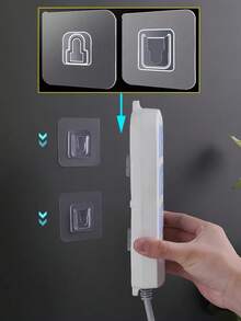 5/10 Pairs Self Adhesive Wall Hooks Set Invisible Seamless Spring Type Double-Sided Adhesive Hooks Wall Mount Storage Rack Accessories For Bathroom Kitchen Living Room Bedroom Apartment Renters No Nail Waterproof Hanging Hooks - Multiple Styles - View 4