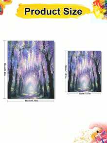 1 Set Wisteria Flower Path DIY Number Painting Kit, Art Oil Painting Set, Suitable For Adult Beginners, Bedroom Decor And Art Wall Decor, Holiday Gift - Sets - View 11