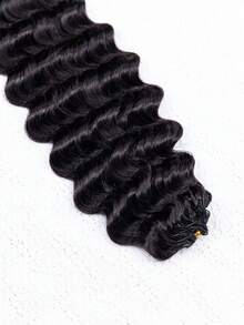 OQ Hair Deep Wave Feather Crochet Human Hair 16-24 Inch Braids Friendly Hair Extensions Shed-Free Easy Install 50g Per Bundle Natural Color Virgin Human Hair No Chemical Process Daily Use For Beginners - SNatural - View 7