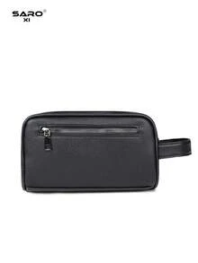 saroxi Tas Clutch Pria Kapasitas Besar, Tas Tangan, Tas Pergelangan Tangan, Tas Selempang, Tas Perjalanan Ringan Portabel, Cocok untuk Kerja, Perjalanan, Komuter, Sekolah Menengah, Gaya Sederhana PVC, Mode Kasual, Hitam, Hadiah untuk Suami, Hadiah untuk Pacar, Hadiah untuk Pria - Hitam - View 9
