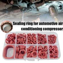 372pcs High Temperature & Oil Resistant Red Silicone O-Rings, Suitable For Automotive And Piping Applications - Red - View 3
