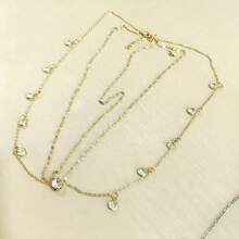 1pc New Gold Elegant Exquisite Hair Chain, Suitable For Wedding Dress, Cold Shoulder Outfit, Head Accessory, Gold Bohemian Style Headpiece - Gold - View 10