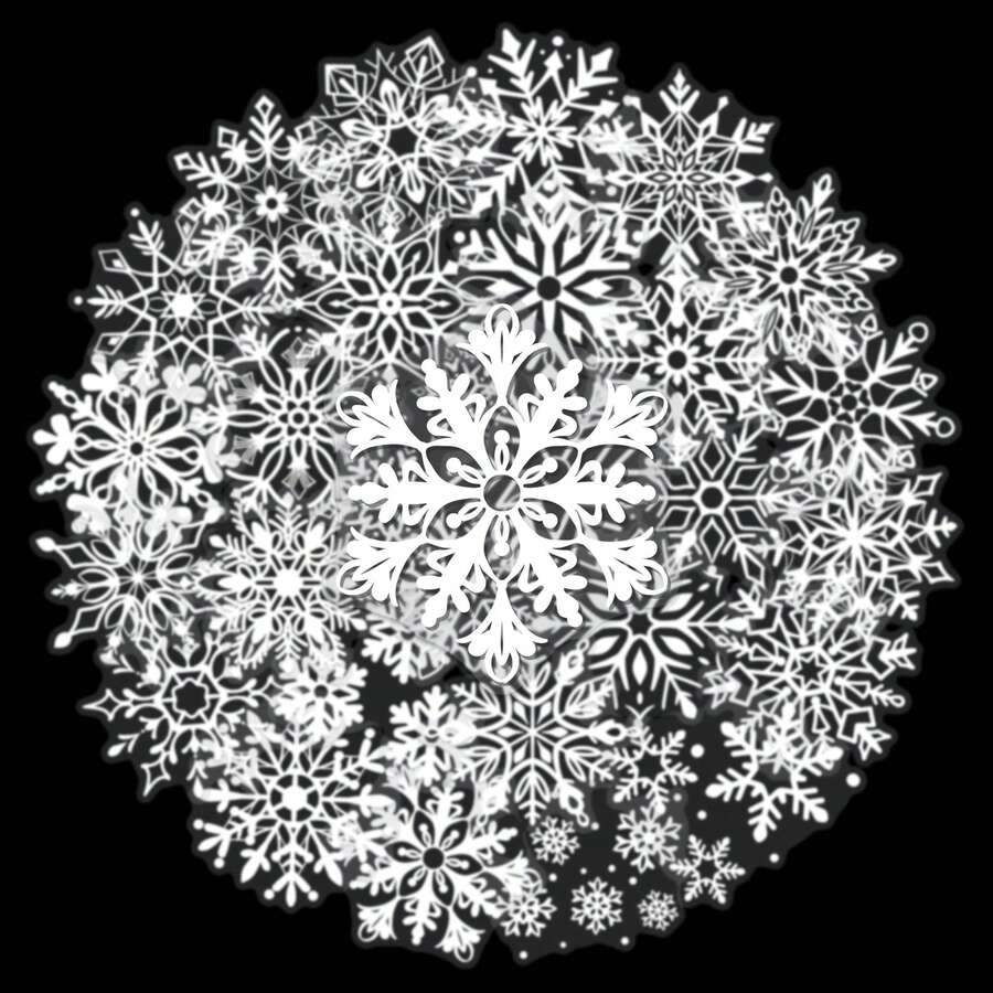 50PCS Transparent Original Snowflake Stickers, Aesthetic Stickers, High Quality Stickers Scrapbook, Decorative Paper, Journaling, Laptop, Bumper, Skateboard, Water Bottles, Computer, For Gift Bags, Envelope Seals, Party Decoration - Snowflake - View 1