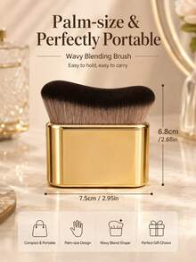 Gold Body Makeup Brush, Portable Curved Foundation Blending Brush, Dense Soft Bristles, Suitable For Liquid Foundation, Body Lotion, Concealer, Blush, Contour, Powder Products For Face And Body Makeup, Travel And Gift Choice - Multicolor - View 11