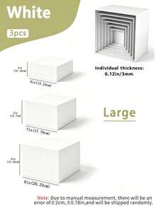6/3PCS Display Pedestals, Display Stand, Acrylic Stand Display, Dessert Table Display, Cake Stand, Cupcake Stand, Tiered Display Risers, Multi Level Display Stand For Cakes, Desserts, Party Table, Wedding, Birthday, Room Decor, Party Decorations - Multiple Styles - View 16