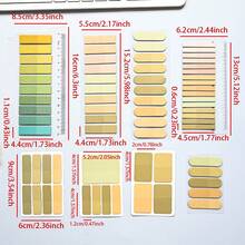 8 Sets Style 1 Set Ultra-Thin Index Tabs Labels PET Material Semi-Transparent Plastic Waterproof Sticky Notes Color Series Marker Stickers Student Textbook Record Tabs With Ruler Reading Book Memo Stickers School Supplies Office Document Tabs - one-size - View 13