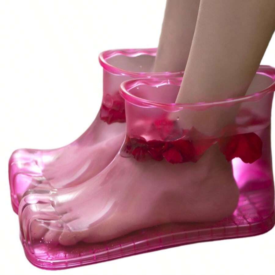 2pcs Portable Foot Bath Basin, Hot Compress Massage Foot Soak Storage Box, Hot Water Soaking Relieves Foot Fatigue, Lightweight And Easy To Carry, Home Use, Travel Foot Care Accessory (Price For 1pc, Not 1 Pair) - Multicolor - View 1