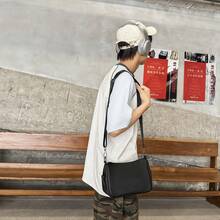 Tas Mini Ringan dari Nilon, Tas Selempang Kasual Minimalis dengan Banyak Kantong - MultiWarna - View 8