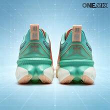 ONEMIX 2026 新款男士時尚運動休閒跑步鞋，舒適吸震輕量透氣網布慢跑鞋，馬拉松訓練健身運動鞋，戶外徒步防滑男鞋，日常走路休閒男士運動鞋，氧氣太空氣泡中底科技吸震輕量彈性運動鞋，中性款 - 珐瑯粉 - 查看 5