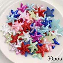 750pcs/30pcs Mixed Color Acrylic Starfish And Half Round Pearl Set, For Handmade DIY Crafts, DIY Ocean Style Handmade, Mirror Decoration, Photo Frame Decoration, Vase Decoration, Scrapbooking, Wedding And Beach Party Decoration, Wedding Table Centerpiece, Bottle Filler, Floating Pearls, Ocean And Beach Theme - Multicolor - View 11