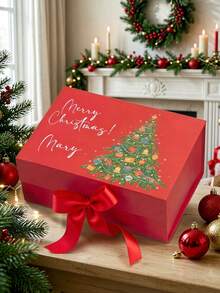 Personalized Christmas Gift Box, Christmas Tree Gift Box Set - Suitable For Christmas, Birthday, Wedding And Other Occasions As Decorative Gifts, Also Suitable For Party Activities As Foldable Paper Boxes - Multicolor - View 3