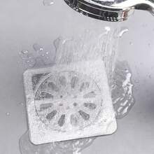 10, 20, 30, 40, 50, 60pcs Bathroom Hair Catcher Filter, Toilet Drain Strainer, Kitchen Anti-Clogging Anti-Insect Self-Adhesive Floor Drain Sticker, Disposable Bathroom Floor Drain Hair Filter, Floor Drain Anti-Clogging - Floor Drain Sticker - View 2