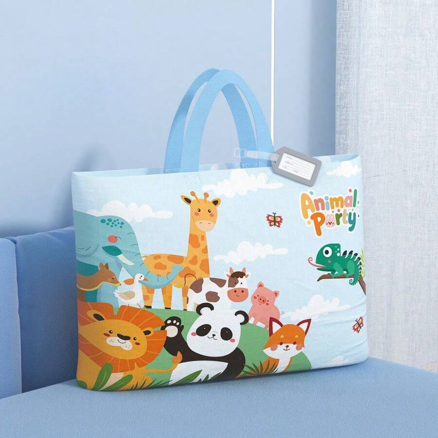 Large Capacity Portable Carrying Bag, Designed For Kindergarten Students, Can Hold Bedding And Blankets, Comes With 1 Luggage Tag - Multicolor - View 1