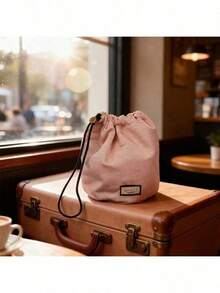 Multi‑Purpose Drawstring Storage Pouch Portable Travel Cosmetic & Jewelry Organizer Gift For Women Gucci Beauty Light‑Pink Drawstring Storage Pouch - Light Pink - View 6