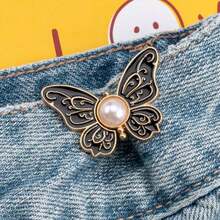 1 Set Kancing Pinggang Bentuk Daun Semanggi Empat, Dapat Dilepas, Tanpa Jahitan, untuk Celana Jeans, Ukuran Pinggang Besar/Kecil, Alat Pinggang Bentuk Kupu-kupu - MultiWarna - View 5