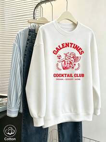 Cupid Cocktail Club Round-Neck Sweatshirt - White - View 3