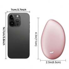 Double-Sided Heating Rechargeable Portable Hand Warmer, Essential For Winter Outdoor Camping And Hunting, Halloween And Christmas Gift - Single Pack - View 3