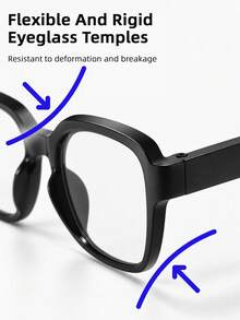 Blue Light Filtering Glasses, Modern Minimalist Design, Comes With Glasses Case; Can Reduce And Filter Blue Light Emitted From Screens, Perfect For Computer Users, Indoor Office And Short-Term Outdoor Use. - Glasses [Minimalist Modern Style] - View 8