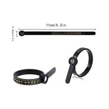 1pc Finger Measuring Ruler With Magnifying Glass Ring Size Gauge Ring Diameter Measuring Ruler Belt-Style Finger Size Measuring Tape - A - View 3