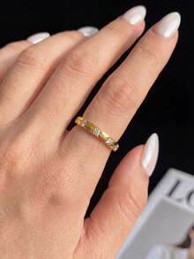 1pc Moissanite Ring Minimalist Starburst Design Ring Ideal For Women's Daily Wear And Special Occasions - Starlight Moissanite Ring - View 7