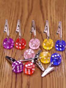 1pc Unique Transparent Dice Shaped Multi-Color Ashtray Cigarette Holder, Heat-Resistant Smoking Accessory - Multicolor - View 3