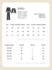 Gongdie Bộ đồ ngủ nữ Miffy 2 món mùa thu màu xám, chất modal cotton mềm, đồ mặc nhà có viền hồng và túi - Màu xám đen - Xem 7