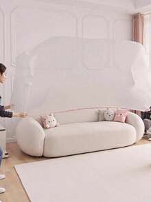 Transparent Elastic Dustproof Bed Cover, Extra Large Sofa And Furniture Protector, Plastic Protective Film For Renovation, Dustproof Film, Suitable For Dorm, Living Room, Patio And Office - Multicolor - View 7
