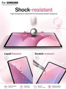 2 Packs Tablet Tempered Glass Screen Protector For Galaxy Tab S9 11-Inch 2023 / S8 11-Inch 2022 / S7 11-Inch 2020, 9H Hardness HD Screen Protector Film, For Galaxy -X710/X700/T870 Model Tablet Accessories - White - View 5