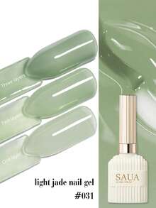 SAUA 15ml Classic Semi-Sheer Green Gel Nail Polish, Versatile For All Seasons, High Saturation, Long-Lasting, Alcohol-Free, Removable, Semi-Permanent Nail Polish, Suitable For Home And Salon Use - Multicolor - View 3