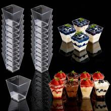 20/50/100pcs Transparent Reusable Dessert Cups, Multi-Purpose Clear Party Cups For Banana Pudding, Yogurt, Mousse Cake And Ice Cream - Durable And Stackable, Suitable For Birthday, Wedding, Party Supplies, Wedding Tableware - Holiday Food Preparation Containers, Stackable Design, Lightweight Material, Event Planner - Transparent - View 5