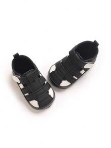 Sandal Bayi Laki-laki Musim Panas Tertutup dengan Perekat Velcro, Sol Lembut dan Bernapas, Sepatu Pra-Berjalan - Hitam - View 3
