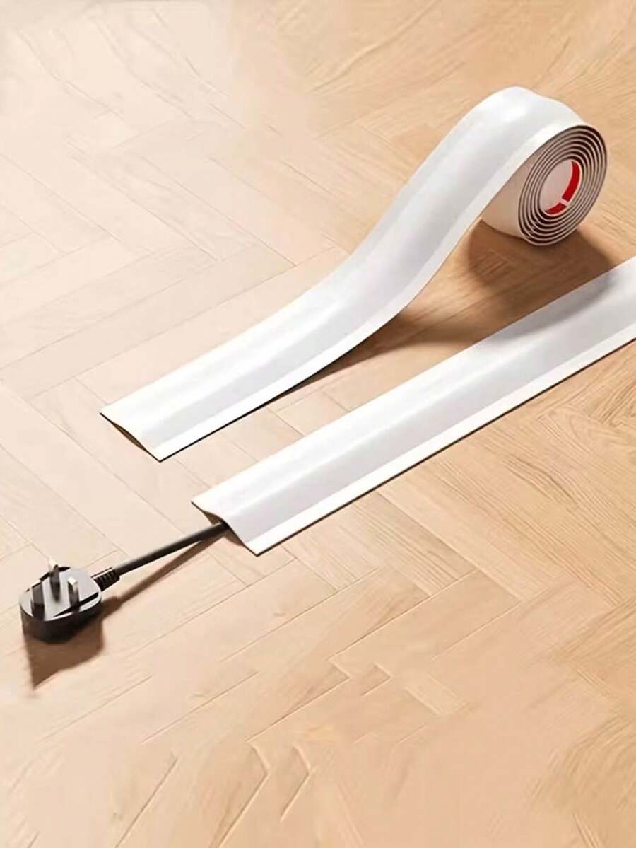Self-Adhesive Flexible Cable Cover With Cable Channel, No Drilling Required Bendable Cable Hiding Strip, Suitable For Room Corners, Anti-Trip, Wall, Floor, Baseboard Wide Coverage Cable Management