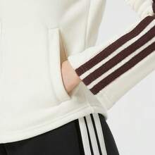 Jaket Kasual Wanita adidas Berlapisan Bulu untuk Latihan Olahraga, Warna Putih Gading - putih pucat/cokelat - View 6