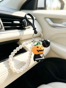 Cartoon Halloween Pumpkin Keychain Pendant Cute Skull Doll Car Key Chain Gift Charm - Multicolor - View 3