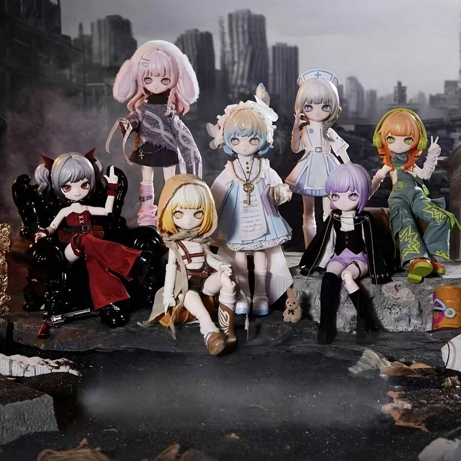 Apocalypse Theme 12-Inch BJD Multi-Joint Movable Doll Blind Box (Non-Plush Filled), Anime Style Dress-Up Doll Figure, Exquisite Costume Styling Accessories, Desktop Collection Display And Birthday Gift - Apocalypse Prologue - View 1