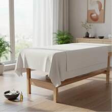 100pcs Disposable Bed Sheets, Breathable, Waterproof, Oil-Proof, Disposable Fitted Sheets, White - White - View 2
