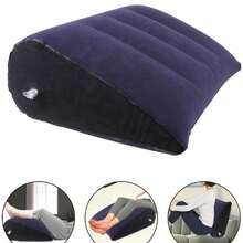 1/2pcs Inflatable Leg And Knee Support Pillow - Wedge Pillow, Gently Elevates Legs, Relaxes Muscles, Relieves Swelling, Improves Circulation, Suitable For Sleeping And Reading, Wedge Pillow For Sleep, Dark Gray - Light Grey - View 2