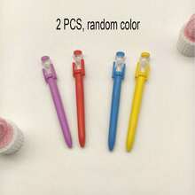 2PCS Rotating Ballpoint Pen - Random Color - 360° Rotatable, Smooth Writing, Relaxing Design, Time Timer, Rotating Ink Core, Reusable, Perfect For Office Holiday Gift, Student Creative Stationery - A - View 9