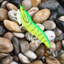 ANFS 1pc 3D Hybrid Shrimp Glow-In-The-Dark Squid Jig Fishing Lure Umpan Pancing Sotong - Multicolor - View 14